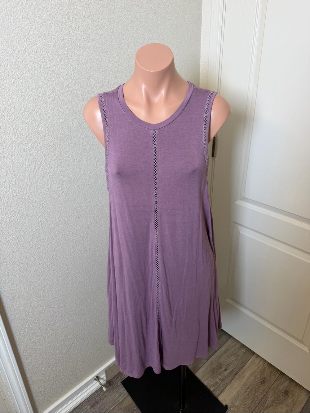 NWT American Eagle Sleeveless Mauve Swing Tank Top Dress Sz L